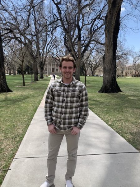 College student Brian Silver on Colorado State University campus