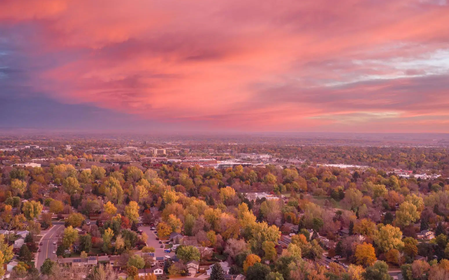 Aerial View of Fort Collins