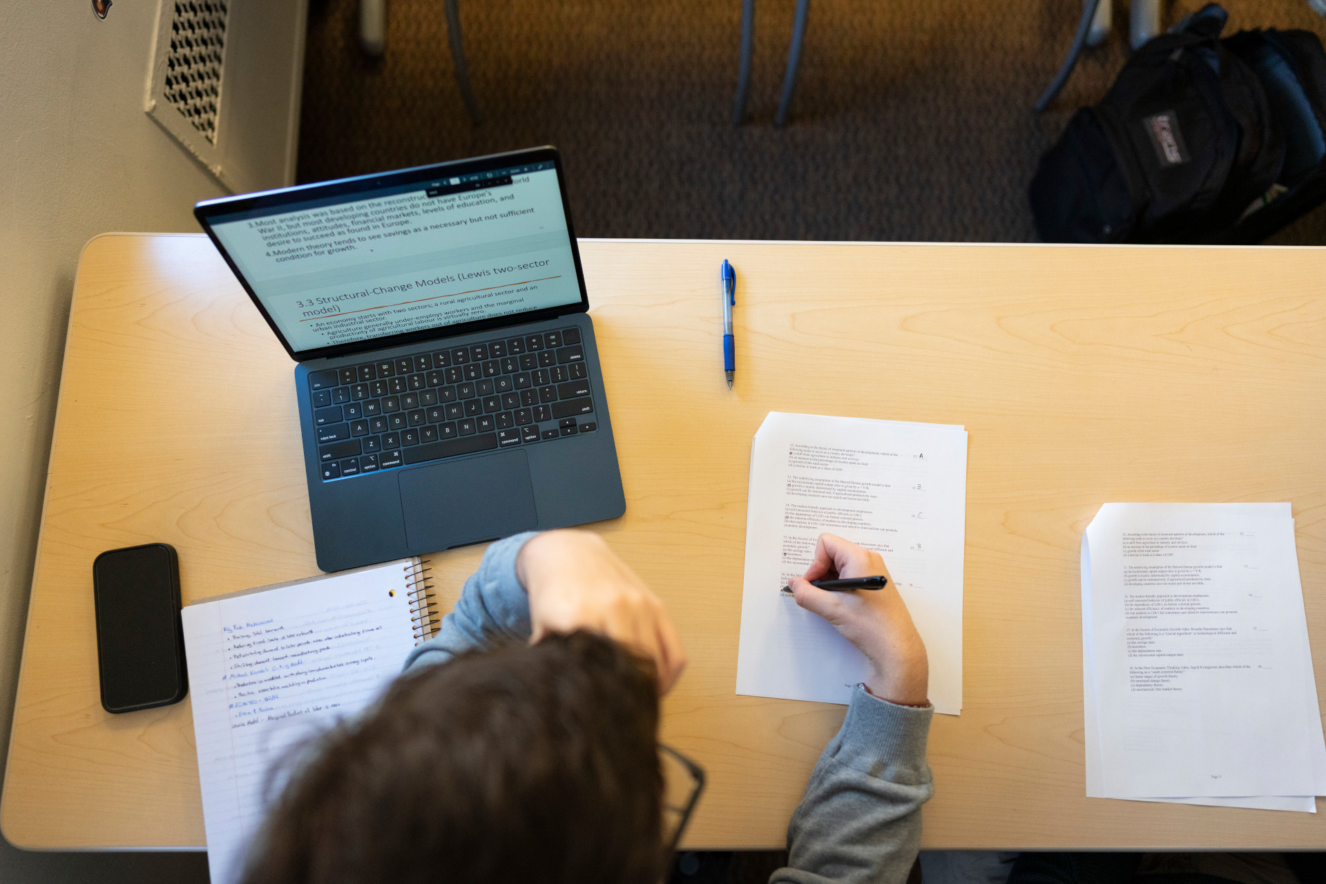 Professor Anita Pena, an instructor in the Economics Department of the College of Liberal Arts at Colorado State University, teachesthe Economic Development class on February 18, 2026.