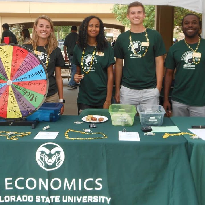Economics booth students during Ram Welcome